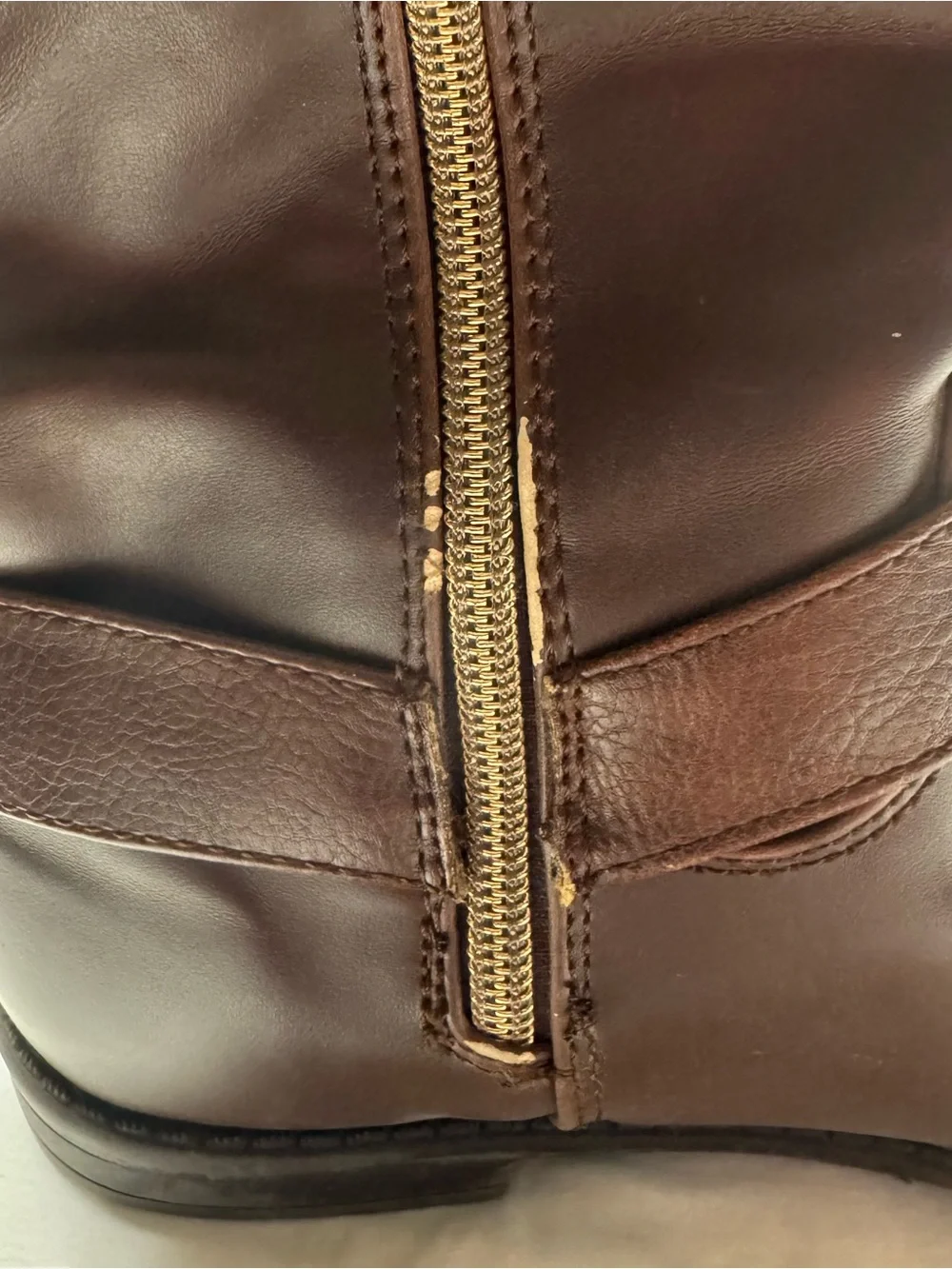 Tommy Hilfiger Brown Leather Kids Riding Boots